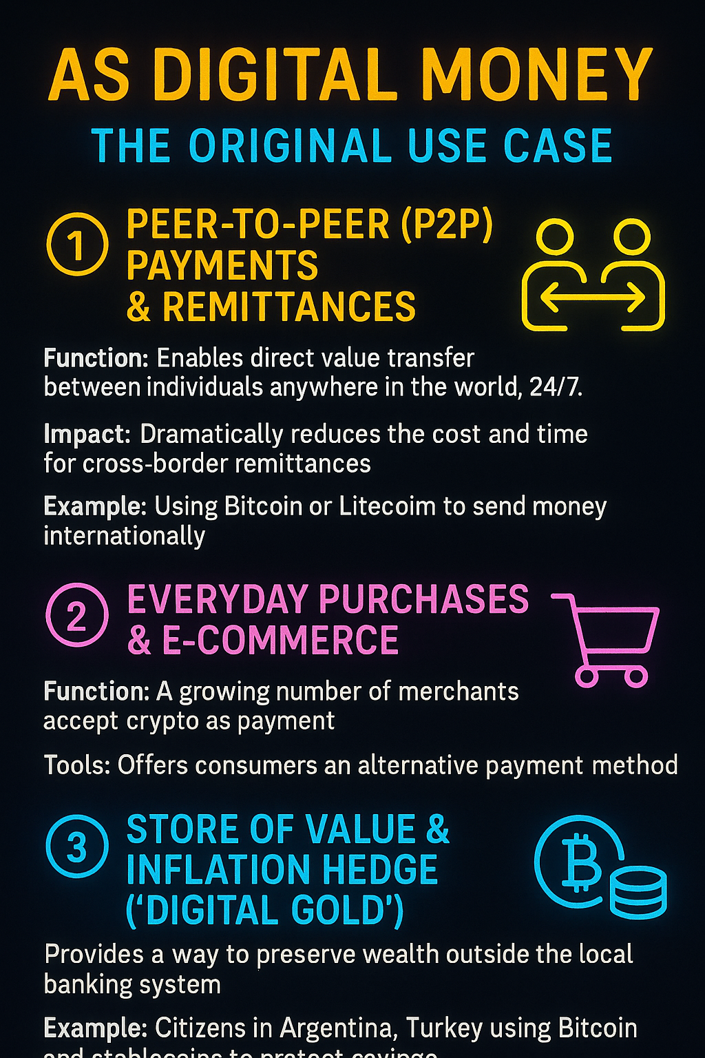 Cryptocurrency as digital money